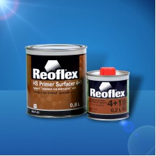 Reoflex Грунт Primer Surfacer 4+1HS "прямо на металл", 0.8л, черный + отверд. 4+1 0,2л
