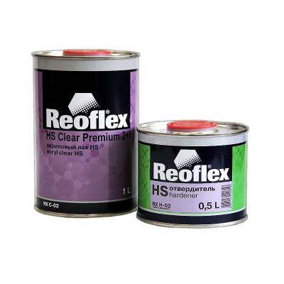 Reoflex Лак Clear HS акриловый 2+1 1л + отвердитель 0,5л