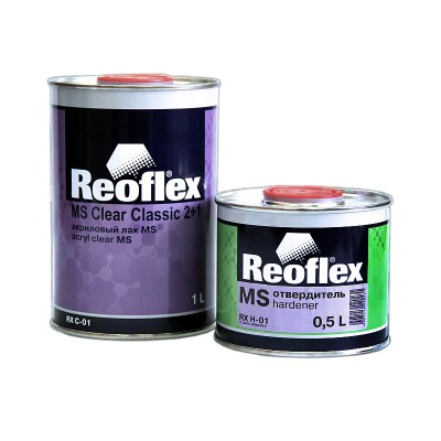 Reoflex Лак Clear MS акриловый 2+1 1л + отвердитель 0,5л